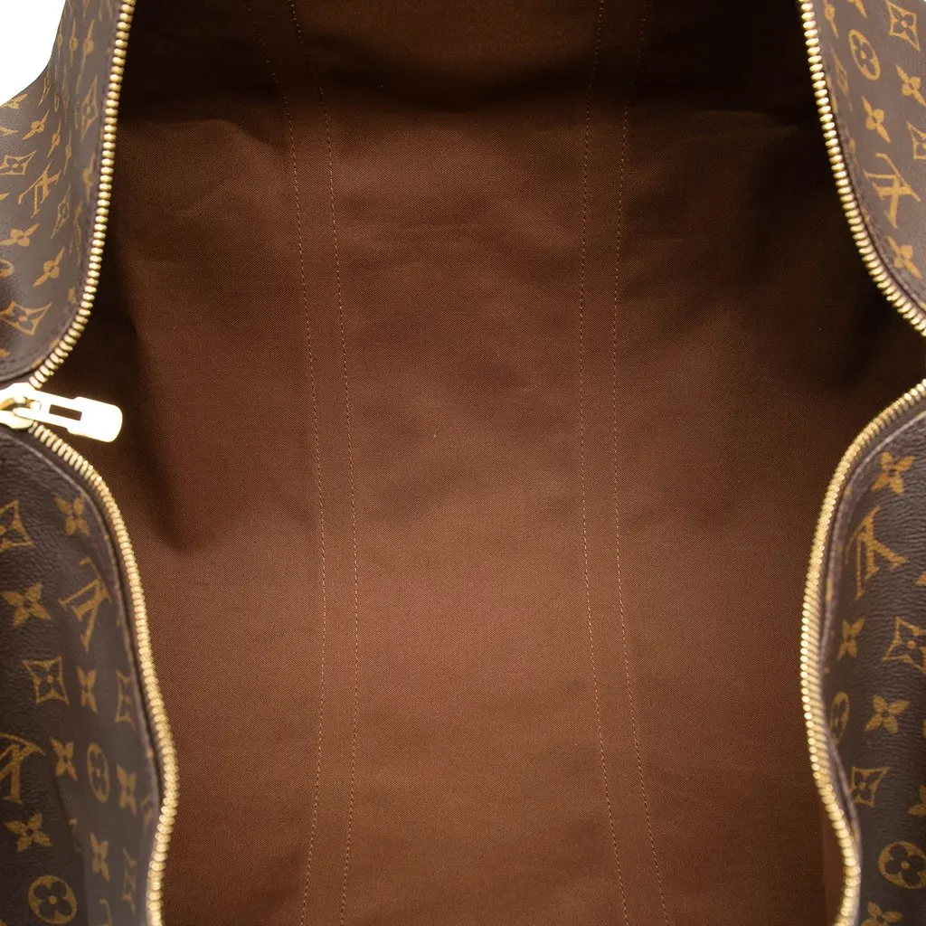 Louis Vuitton Monogram Keepall 60 Brown Very good - Model View