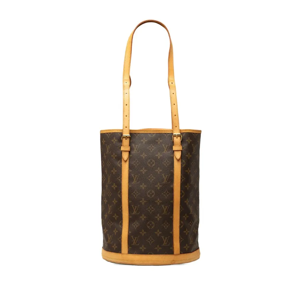 Louis Vuitton Monogram Bucket GM Brown Canvas Good - Front View