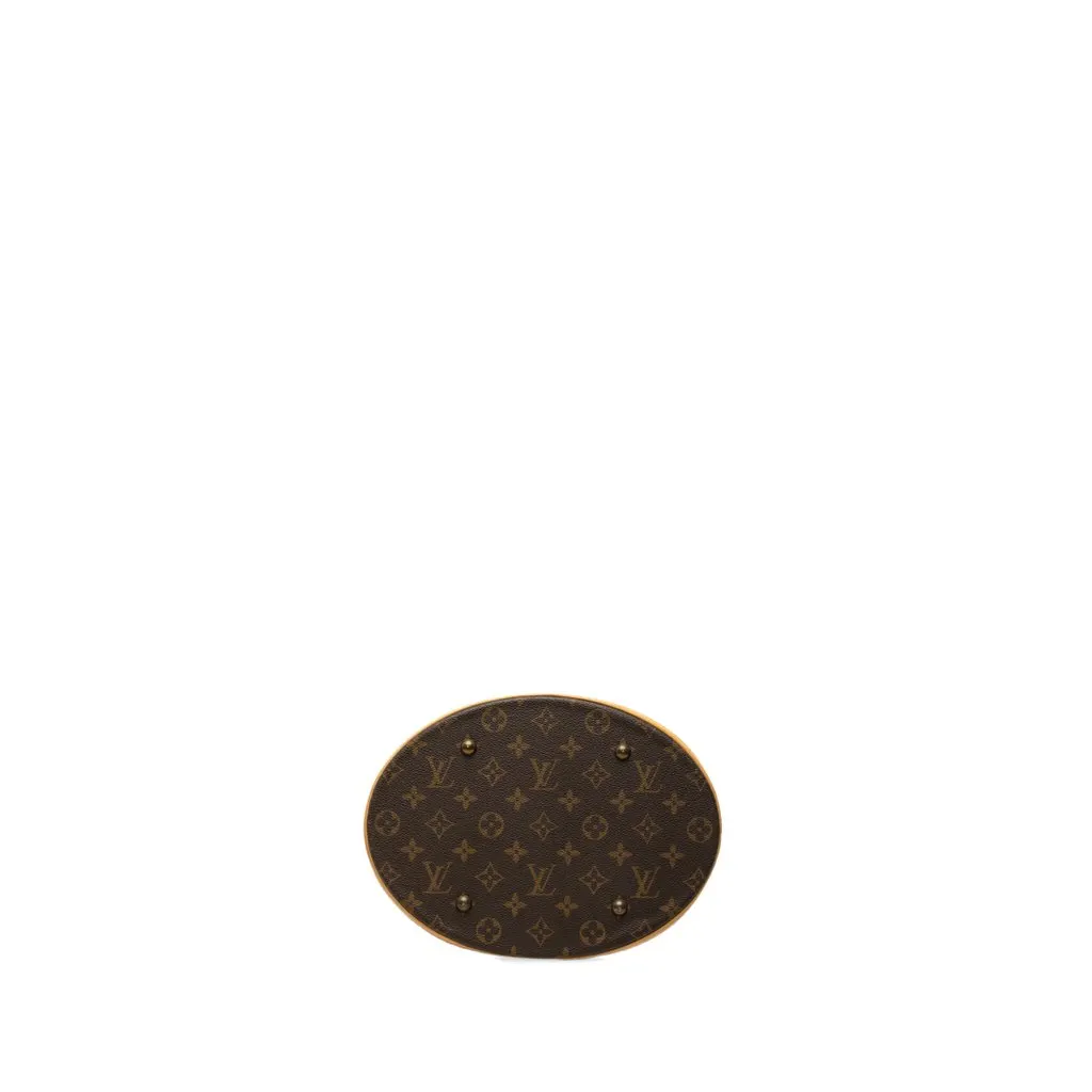 Louis Vuitton Monogram Bucket GM Brown Canvas Good - Inside View