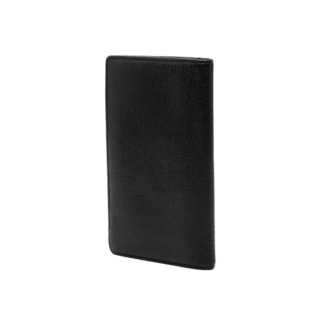 Chanel CC Goatskin L Yen Wallet Black Leather Very good - Back View
