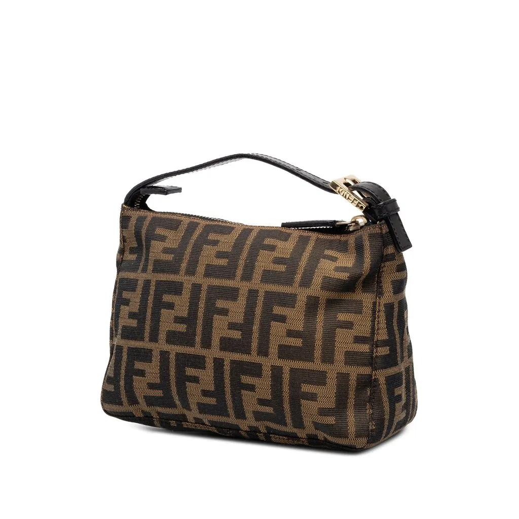Fendi Zucca Canvas Handbag Brown Canvas Very good - Back View