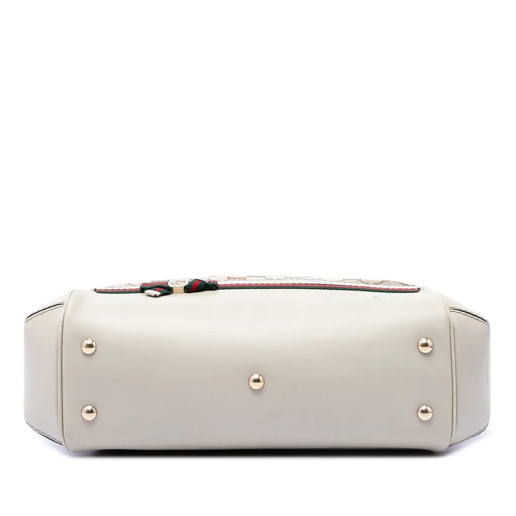 Gucci GG Canvas Web Mayfair Satchel Beige Very good - Inside View