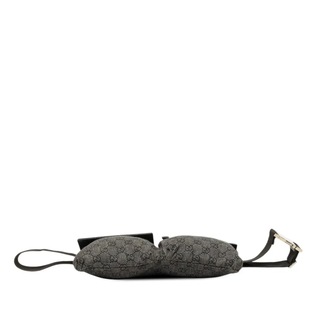 Gucci GG Denim Double Pocket Belt Bag MultiColor Very good - Inside View