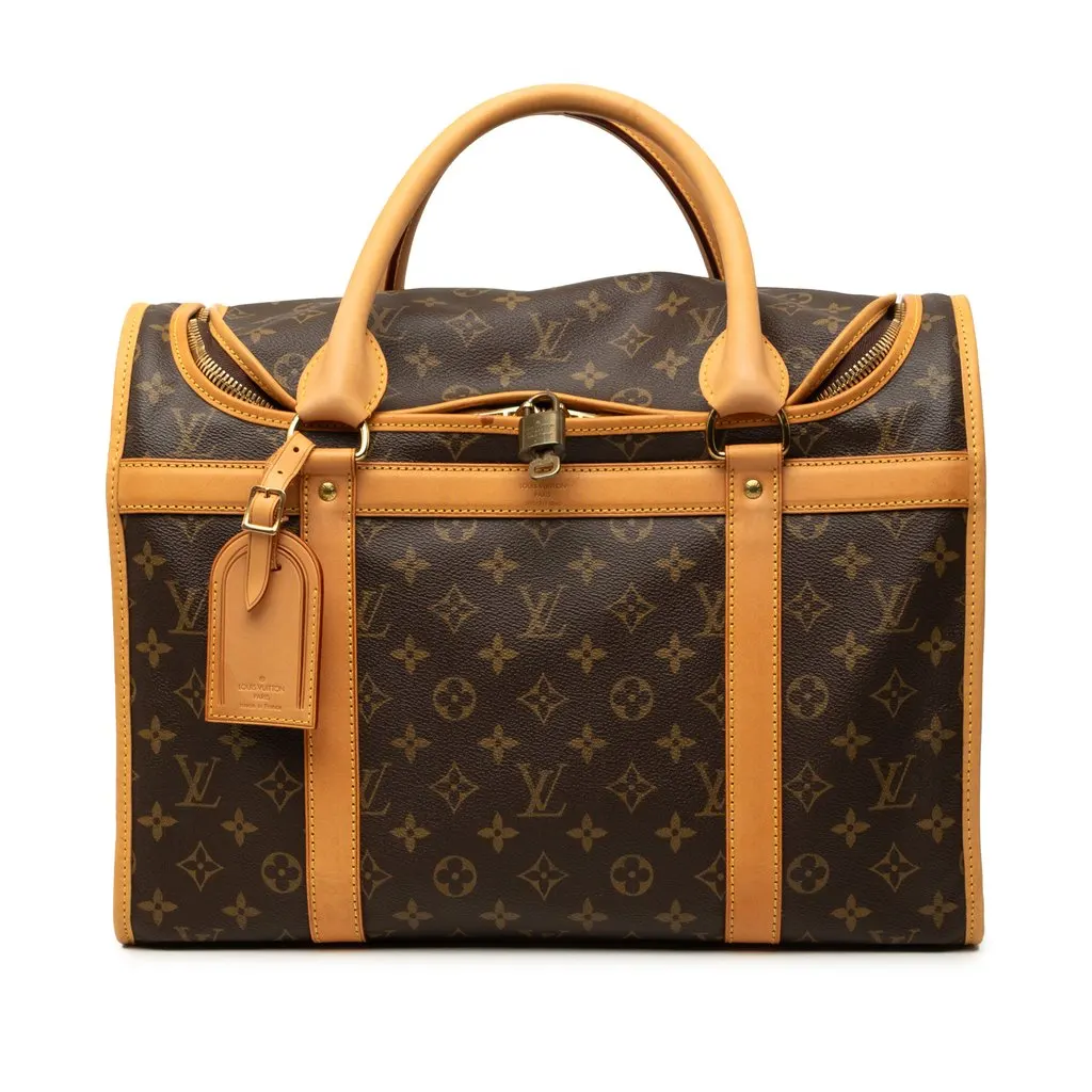 Louis Vuitton Monogram Sac Chien Pet Carrier 40 Brown Very good - Front View