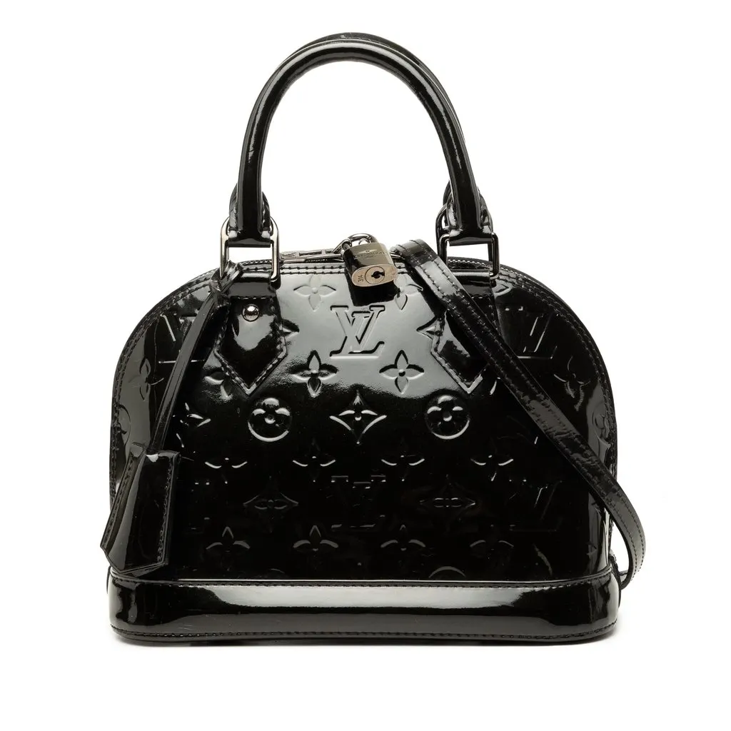 Louis Vuitton Monogram Vernis Alma BB Black Leather Very good - Front View