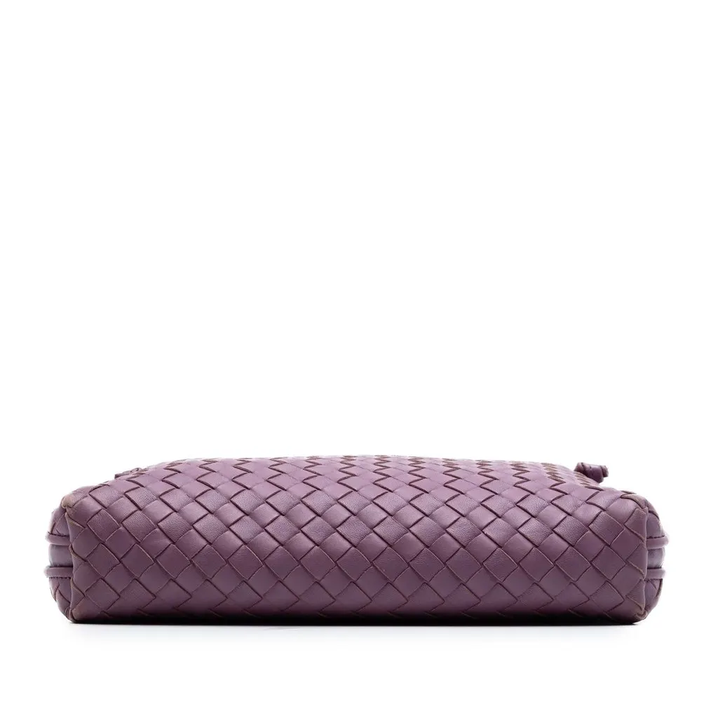 Bottega Veneta Nappa Intrecciato Nodini Crossbody Purple Leather Very good - Inside View