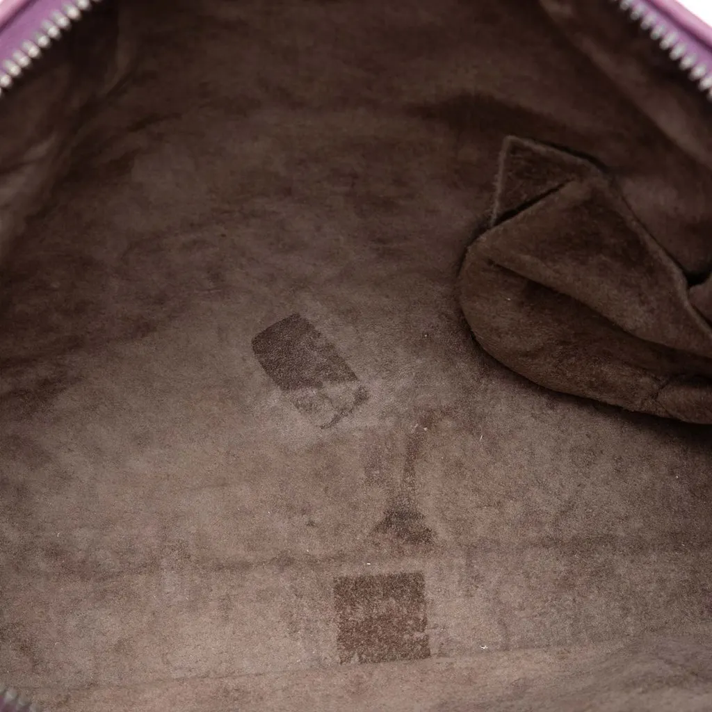 Bottega Veneta Nappa Intrecciato Nodini Crossbody Purple Leather Very good - Model View