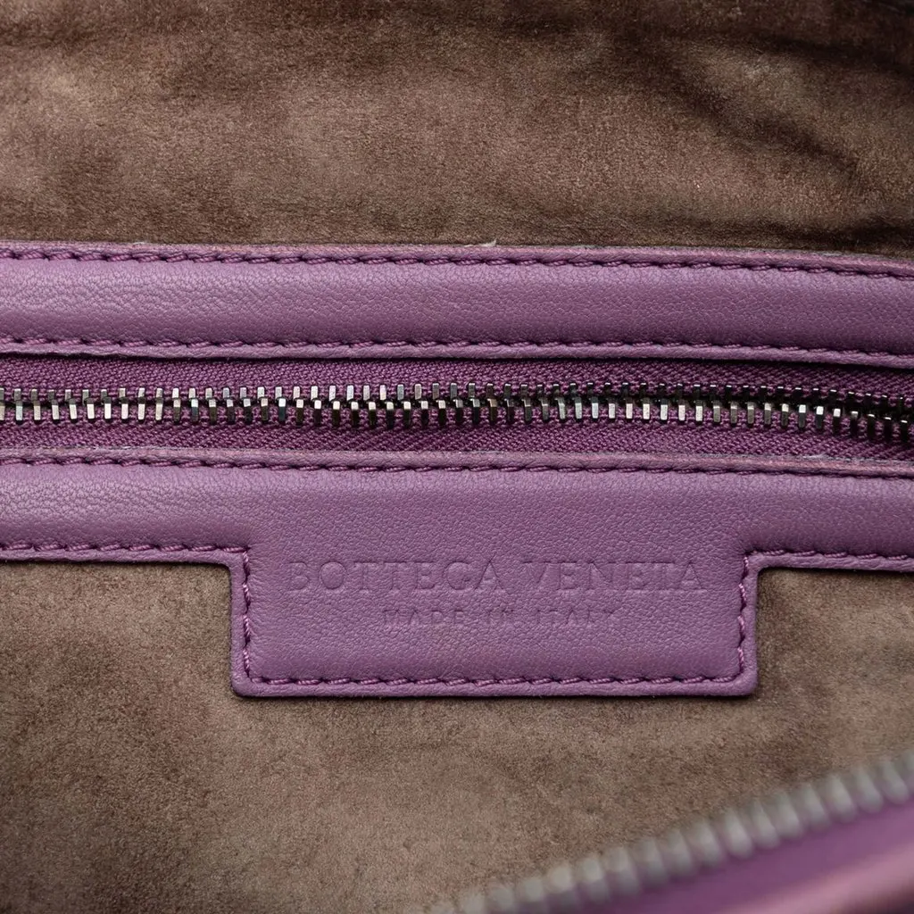 Bottega Veneta Nappa Intrecciato Nodini Crossbody Purple Leather Very good - Box View