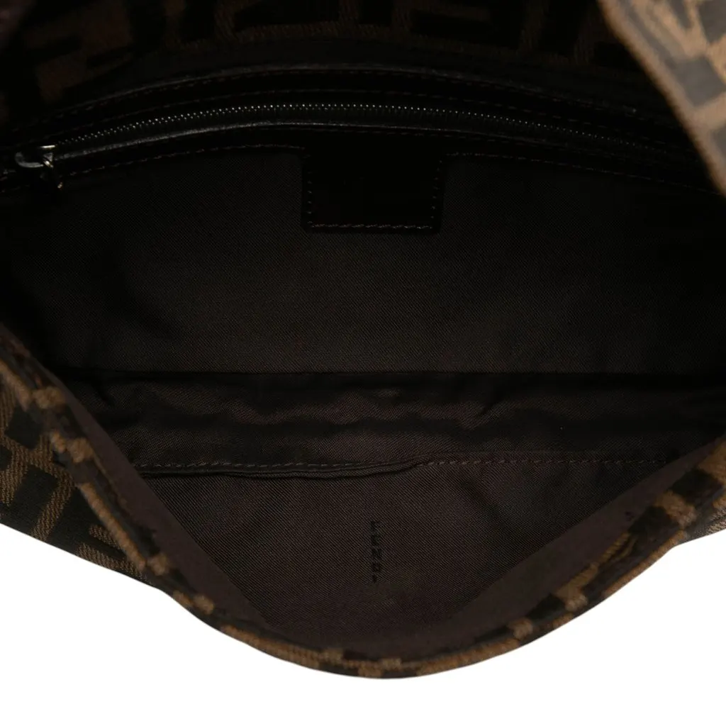 Fendi Zucca Canvas Baguette Brown Canvas Good - Model View
