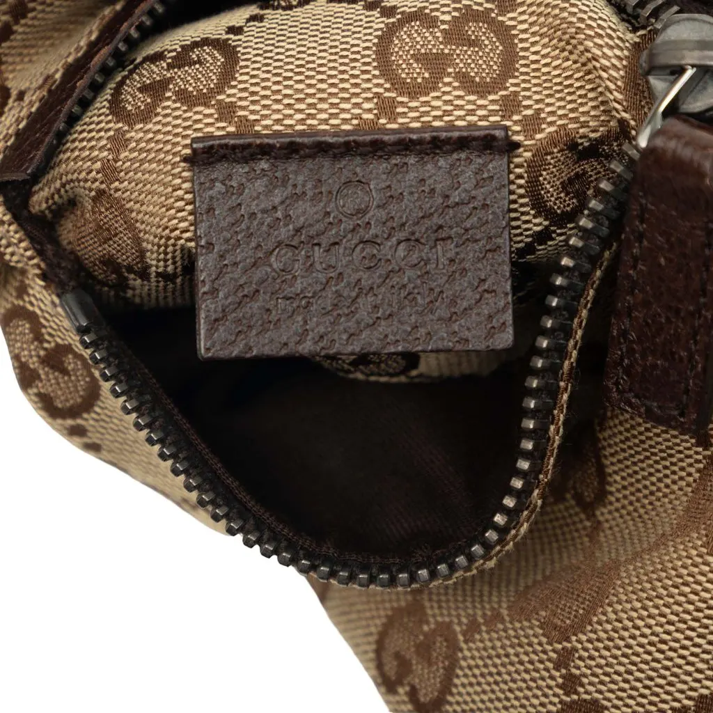Gucci GG Canvas Web Double Pocket Belt Bag Beige Very good - Box View