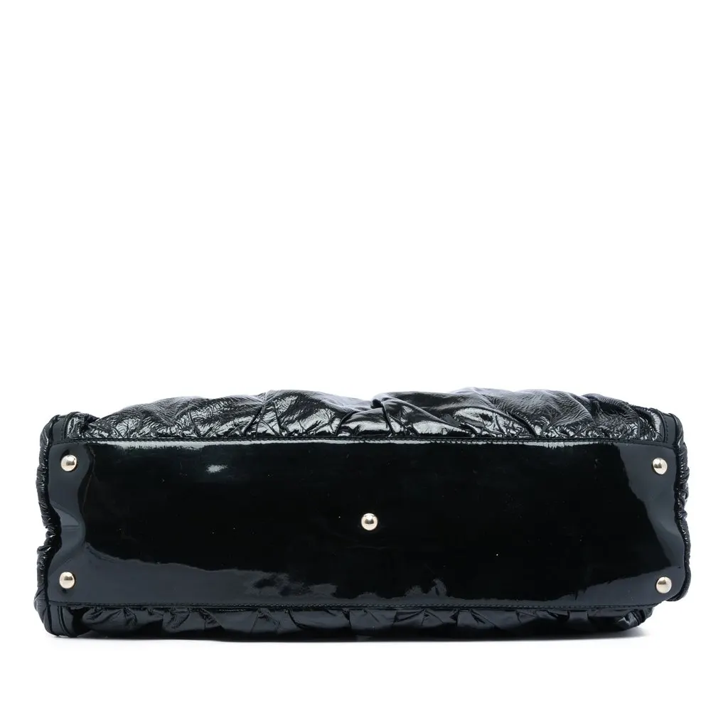 Gucci Patent Abbey D Ring Shoulder Bag Black Leather Very good - Inside View