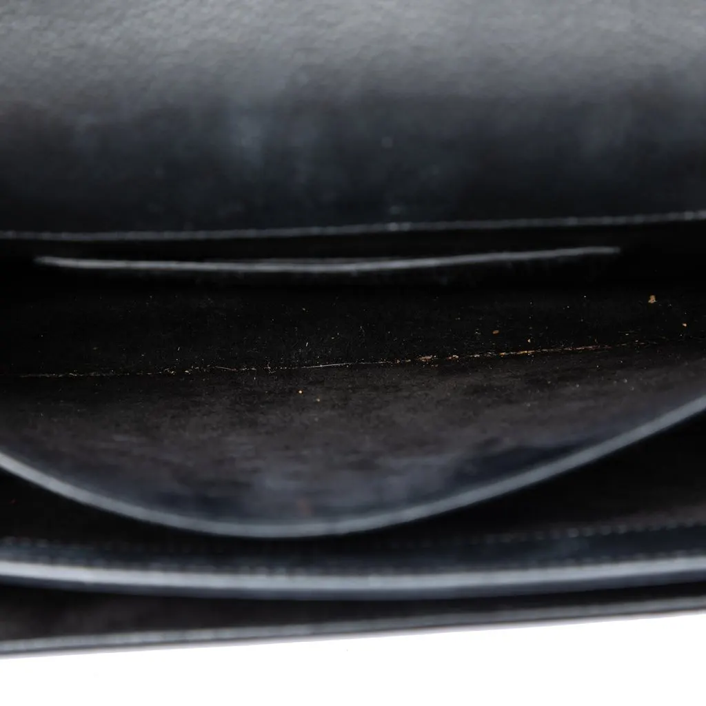 Saint Laurent Medium Grained Calfskin Monogram Sunset Crossbody Black Leather Very good - Model View
