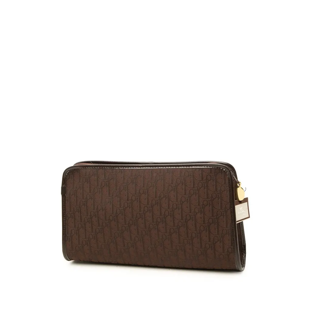 Dior Diorissimo Trotter Canvas Clutch Brown Canvas Very good - Back View