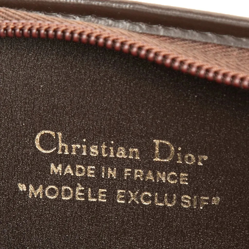Dior Diorissimo Trotter Canvas Clutch Brown Canvas Very good - Box View
