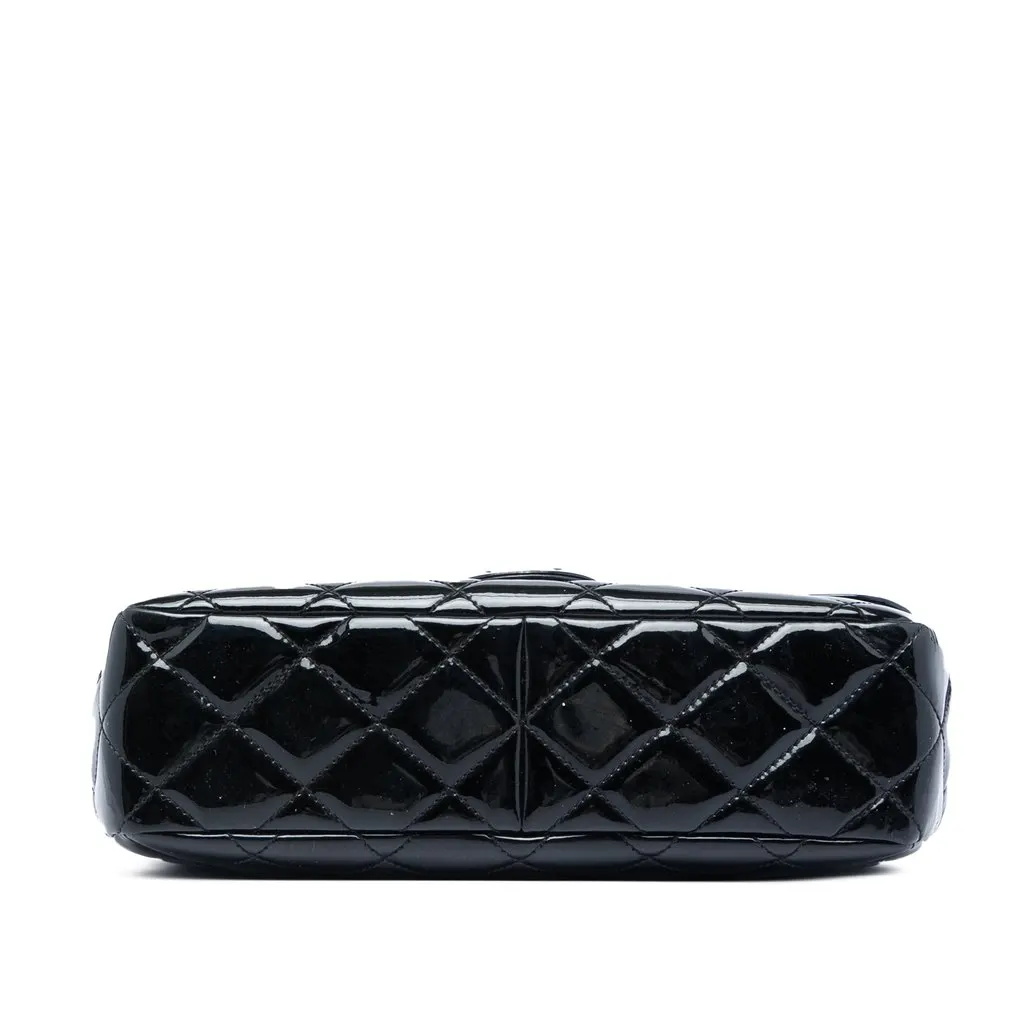 Chanel Medium Patent Coco Shine Flap Black Leather Very good - Inside View