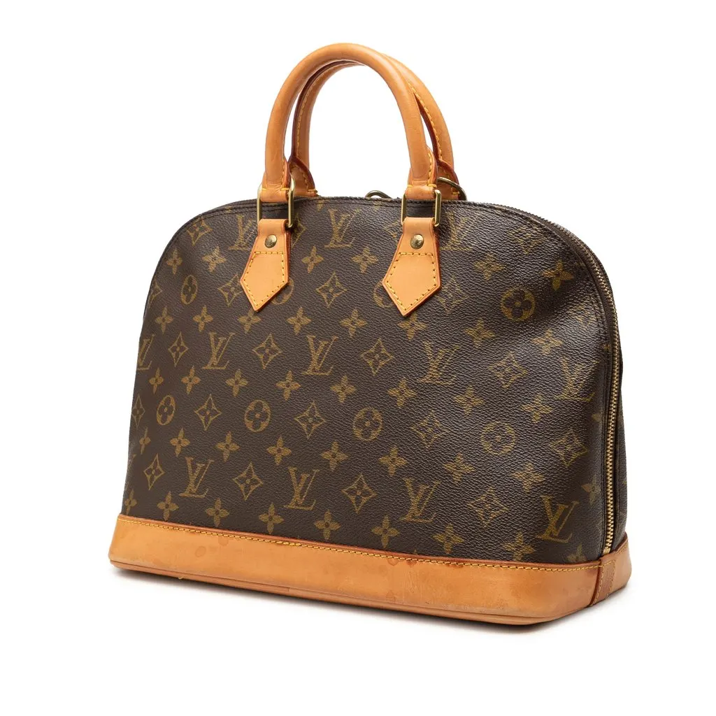 Louis Vuitton Monogram Alma PM Brown Canvas Good - Back View