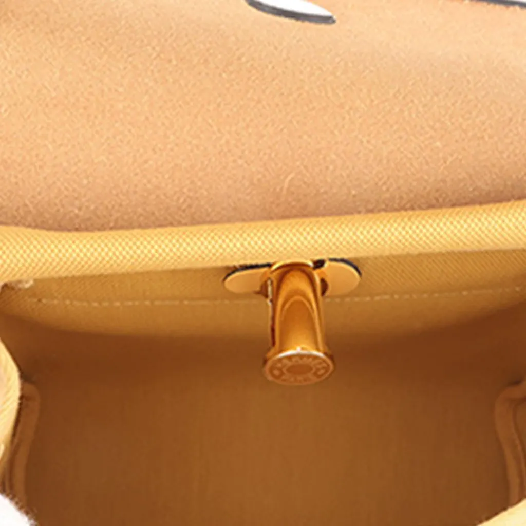 Hermès Military Toile and Vache Hunter Herbag Zip 20 Yellow Very good - Model View