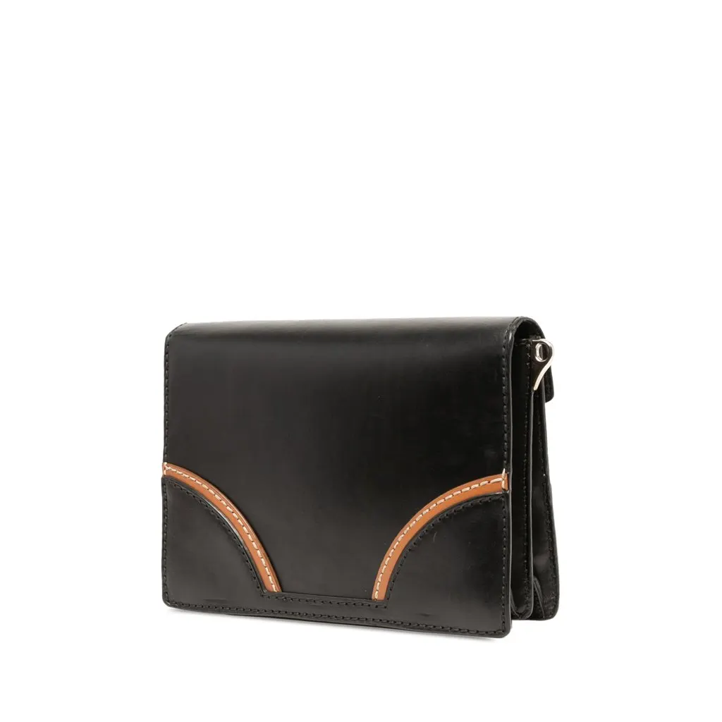 Prada Vitello Stitched Sound Lock Satchel Black Leather Very good - Back View
