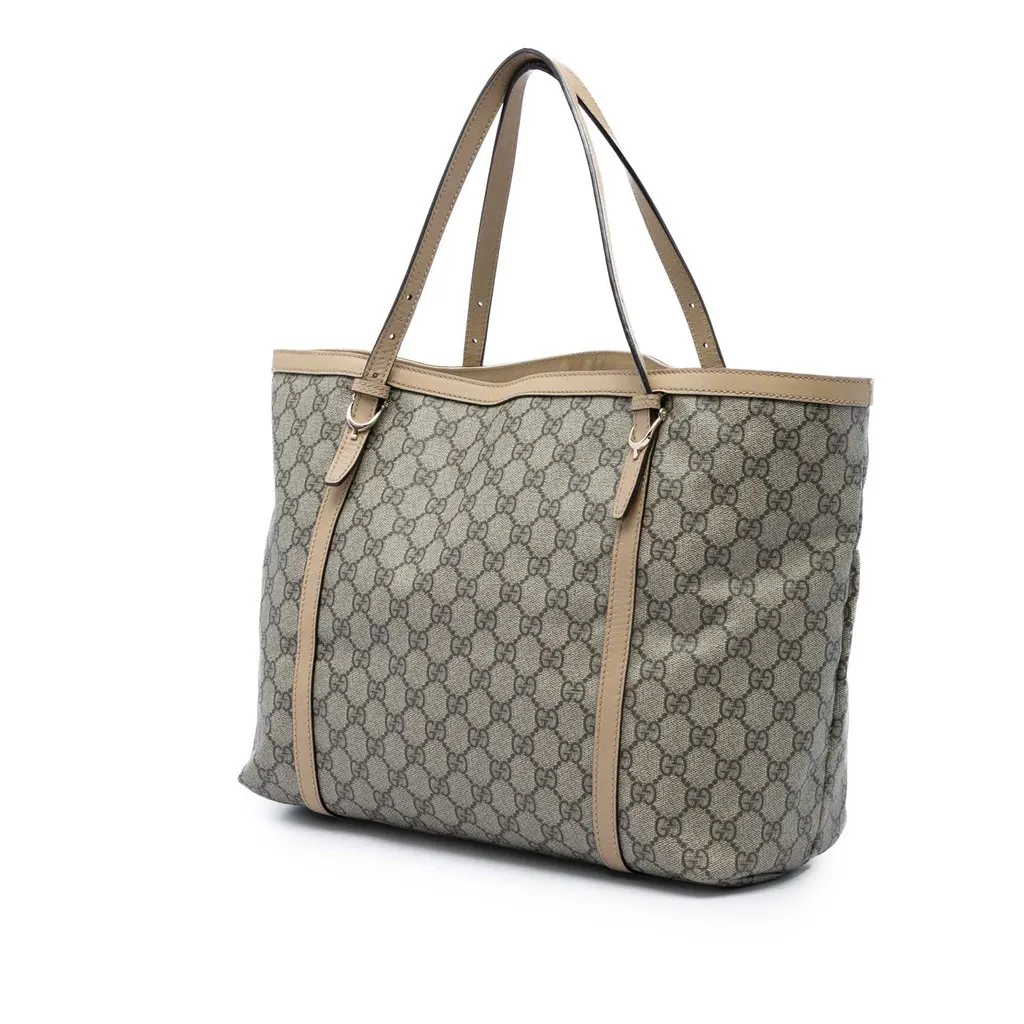 Gucci GG Supreme Nice Tote Beige Canvas Very good - Back View