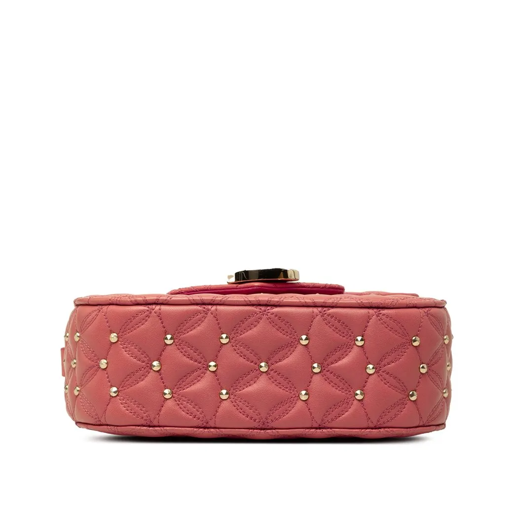 Bulgari Small Quilted Studded Leather Divas Dream Crossbody Pink Leather Very good - Inside View