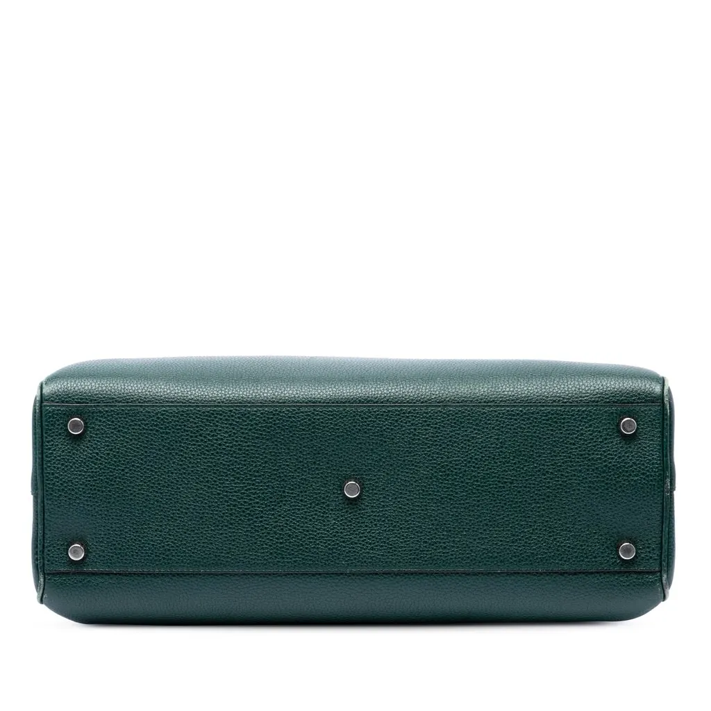 Gucci Medium Calfskin Zumi Top Handle Bag Green Leather Very good - Inside View