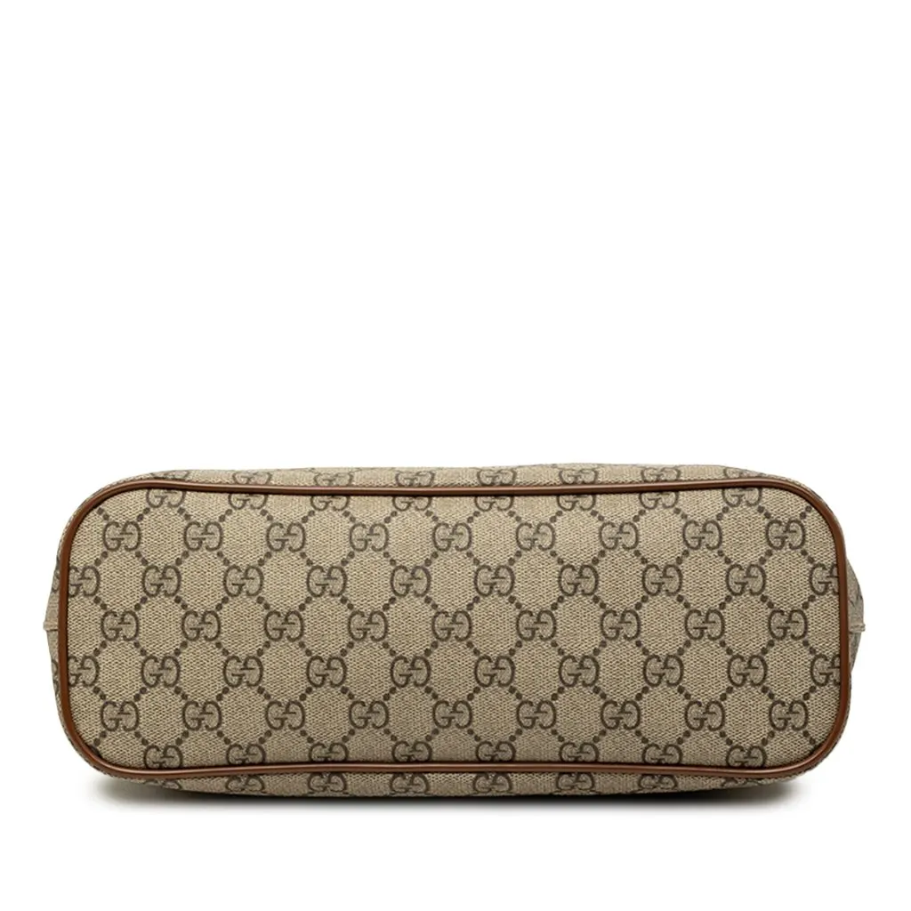Gucci Small GG Supreme Satchel Beige Canvas Very good - Inside View