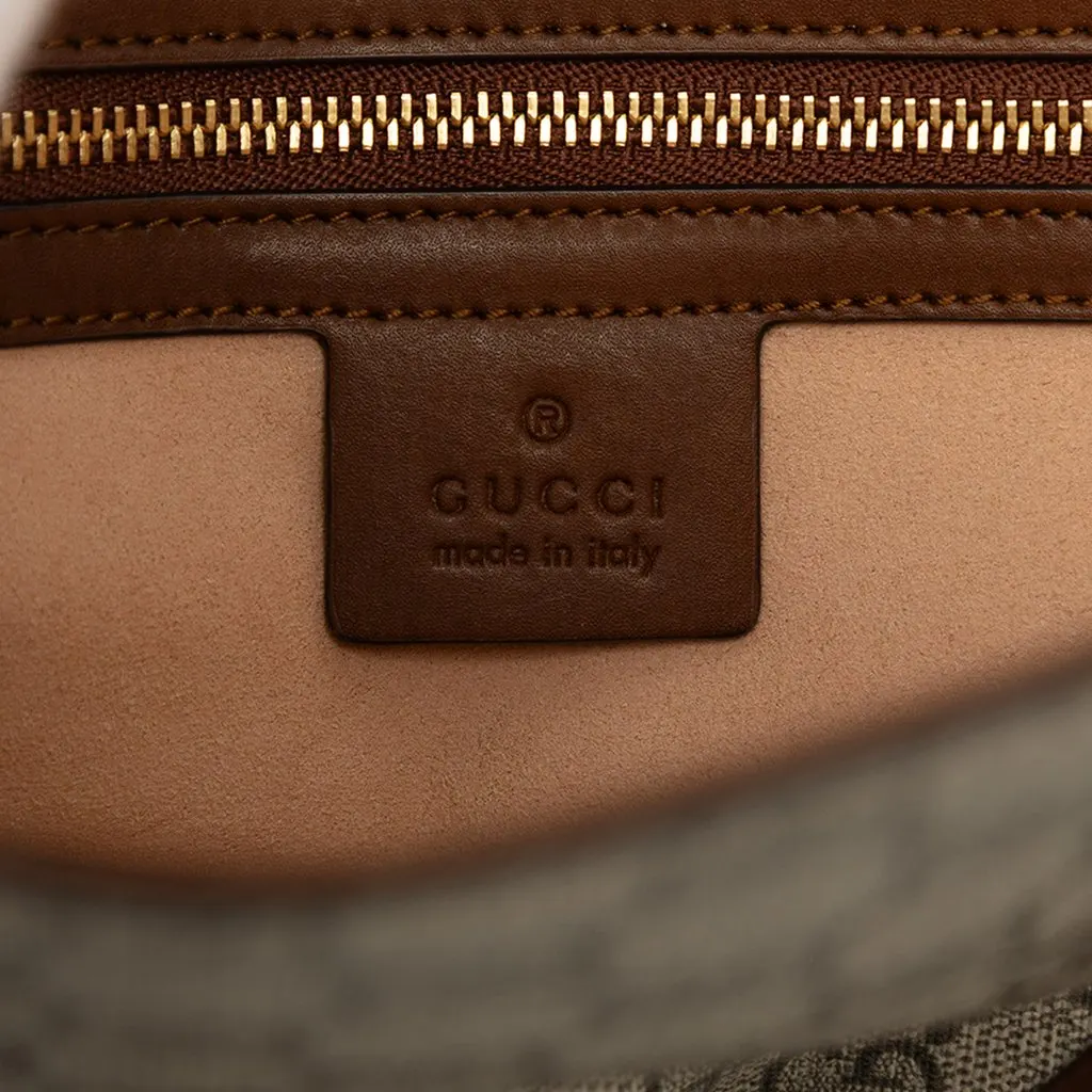Gucci Small GG Supreme Satchel Beige Canvas Very good - Box View