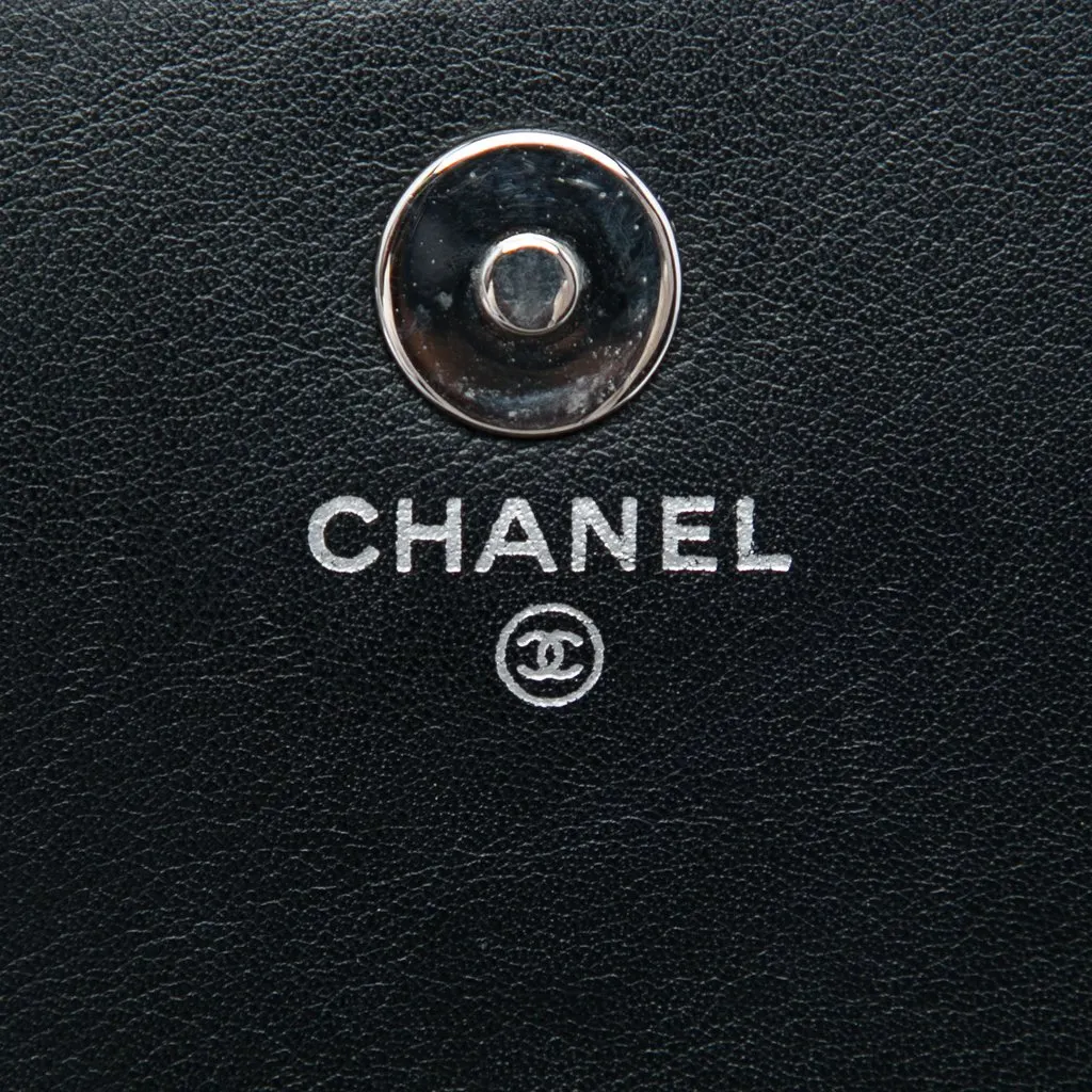 Chanel CC Patent Strass Embellished Wallet On Chain Black Leather Very good - Box View