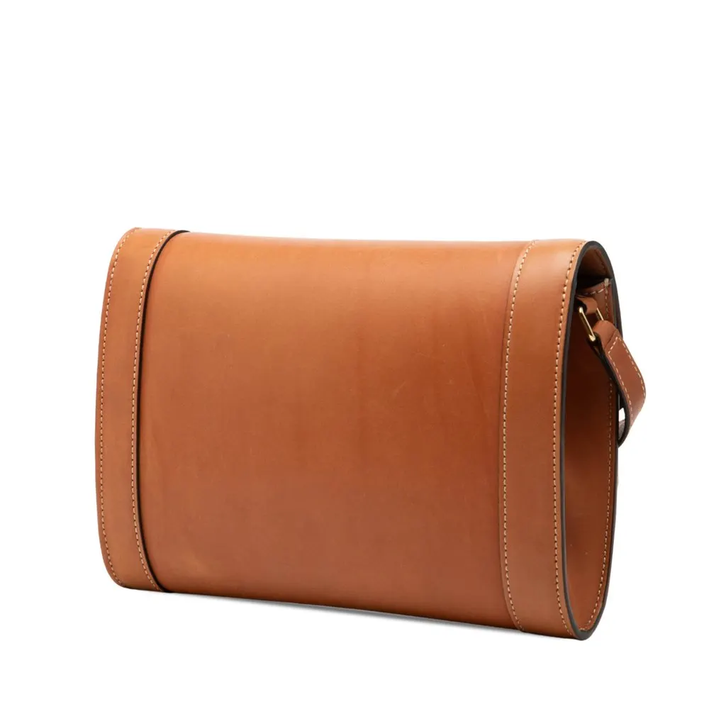 Celine Calfskin Triomphe Crossbody Brown Leather Very good - Back View