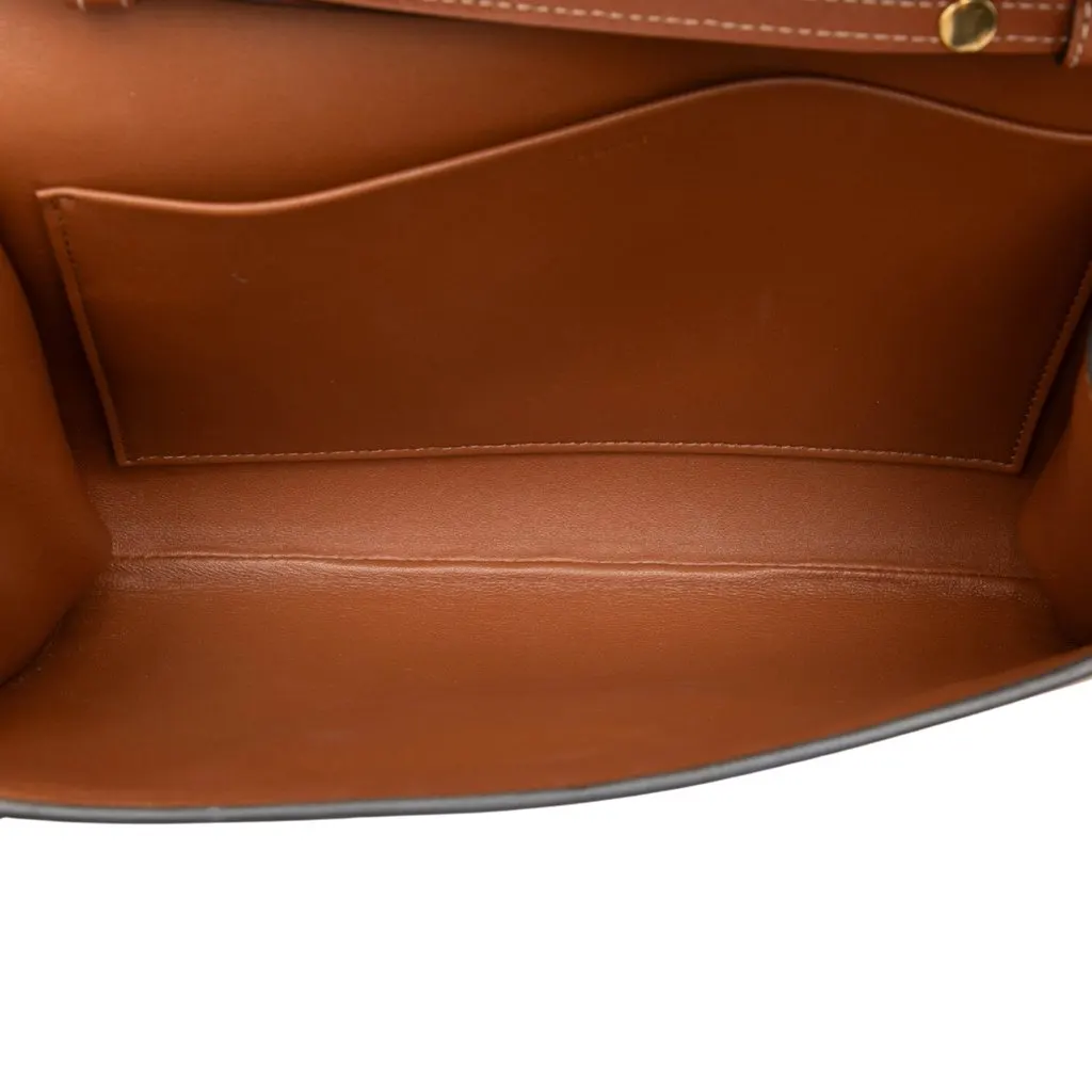 Celine Calfskin Triomphe Crossbody Brown Leather Very good - Model View