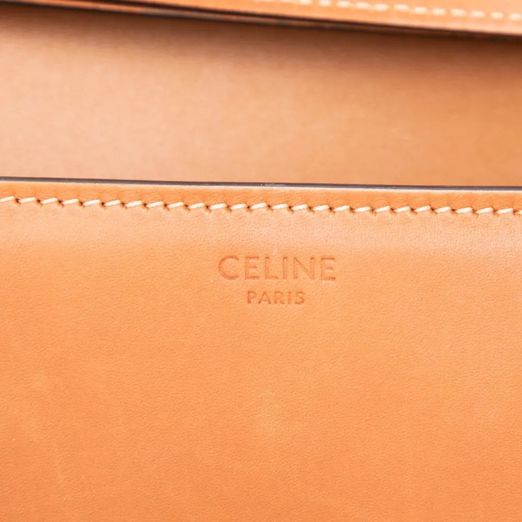 Celine Calfskin Triomphe Crossbody Brown Leather Very good - Box View