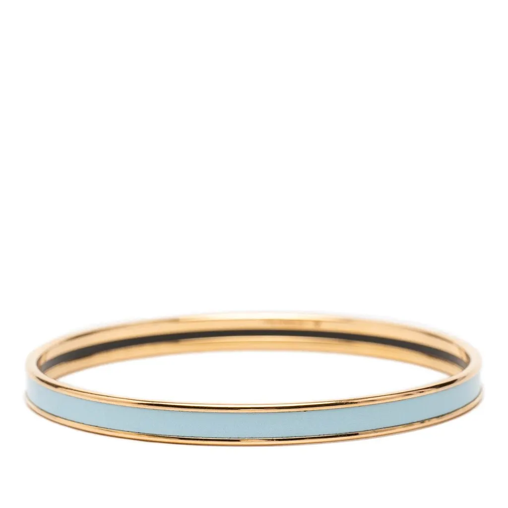 Hermès Extra Narrow Enamel Uni Bangle 62 Blue Very good - Inside View