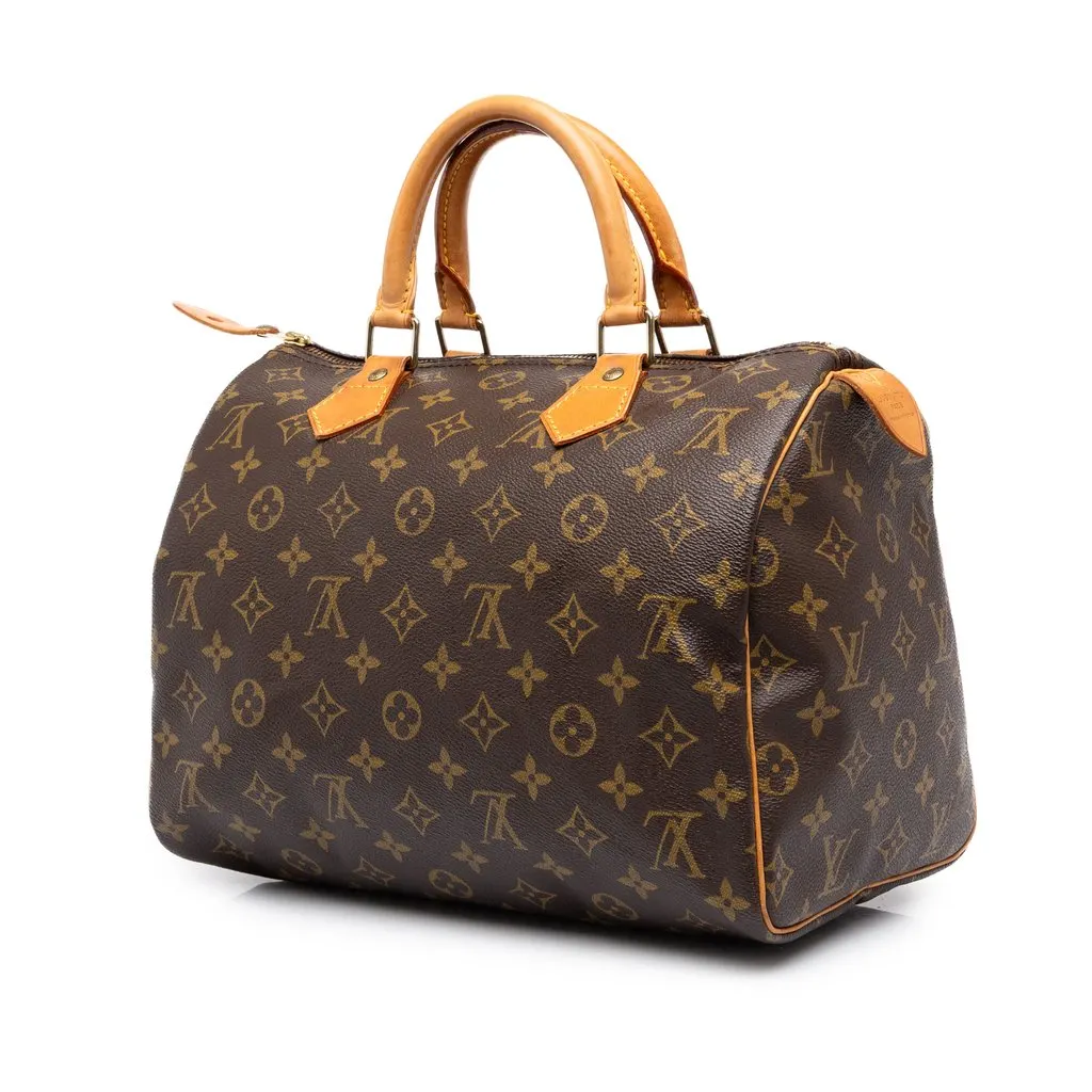 Louis Vuitton Monogram Speedy 30 Brown Canvas Good - Back View