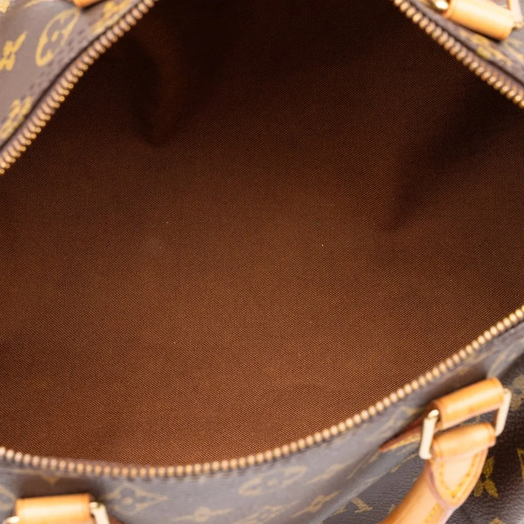Louis Vuitton Monogram Speedy 30 Brown Canvas Good - Model View