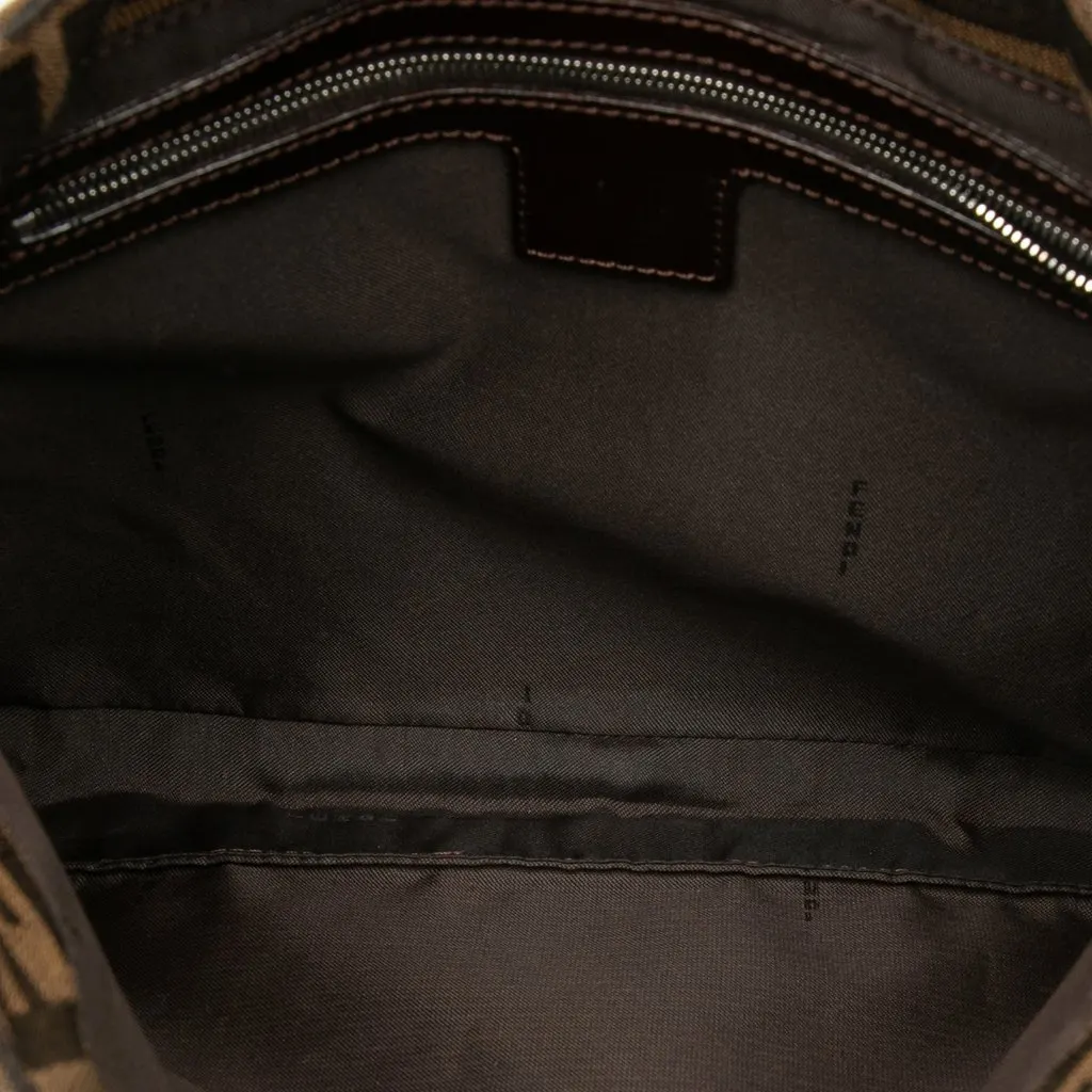 Fendi Zucca Canvas Shoulder Bag Brown Very good - Model View