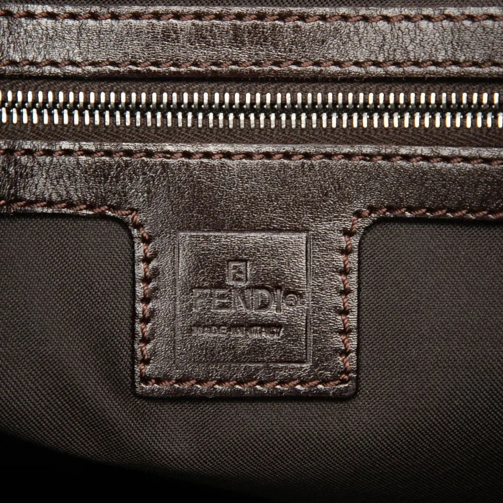 Fendi Zucca Canvas Shoulder Bag Brown Very good - Box View
