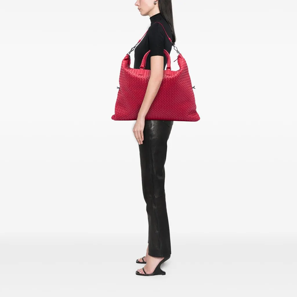 Bottega Veneta Maxi Nappa Intrecciato Convertible Tote Red Leather Very good - Box View
