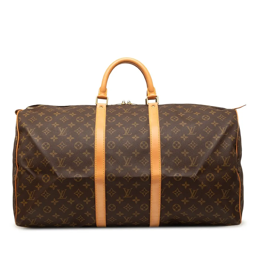 Louis Vuitton Monogram Keepall 55 Brown Very good - Front View