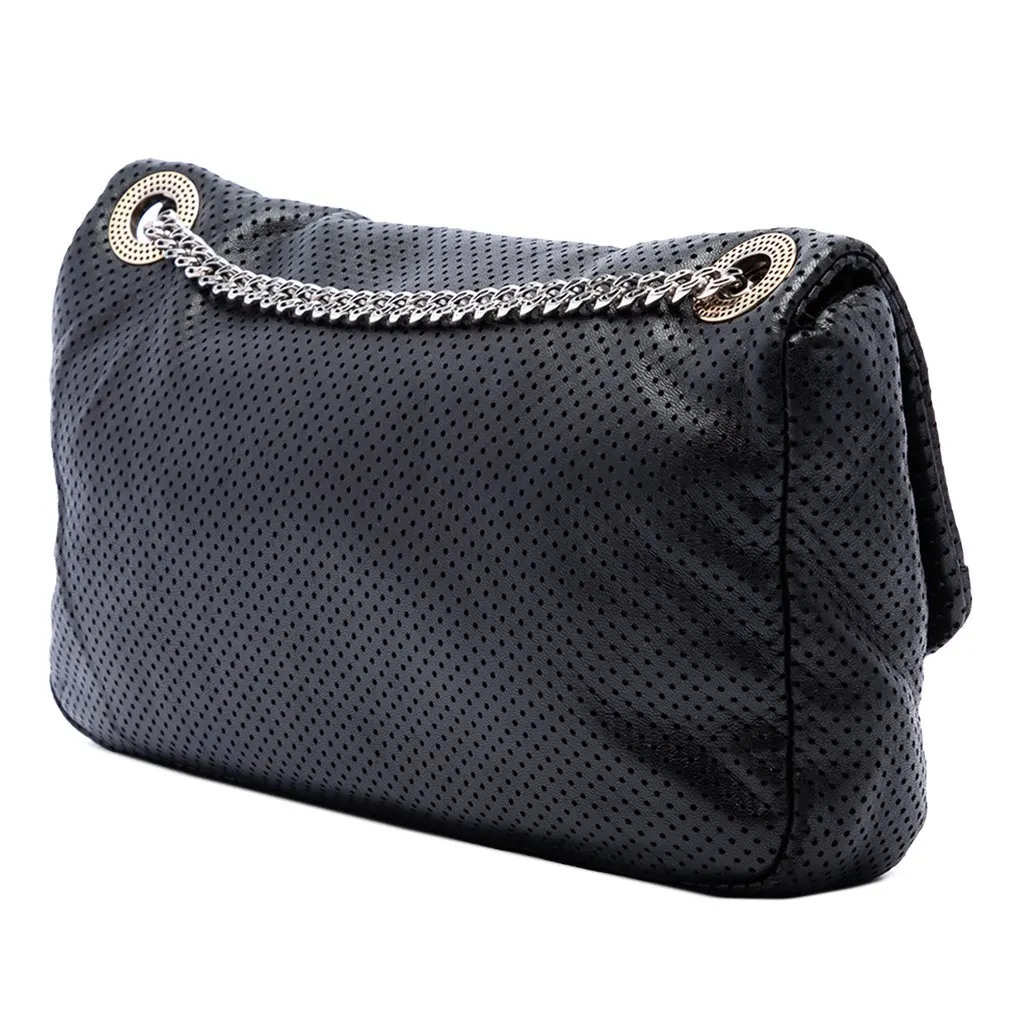 Chanel Medium Perforated Calfskin Reissue 2.55 Drill Flap Black Leather Very good - Back View