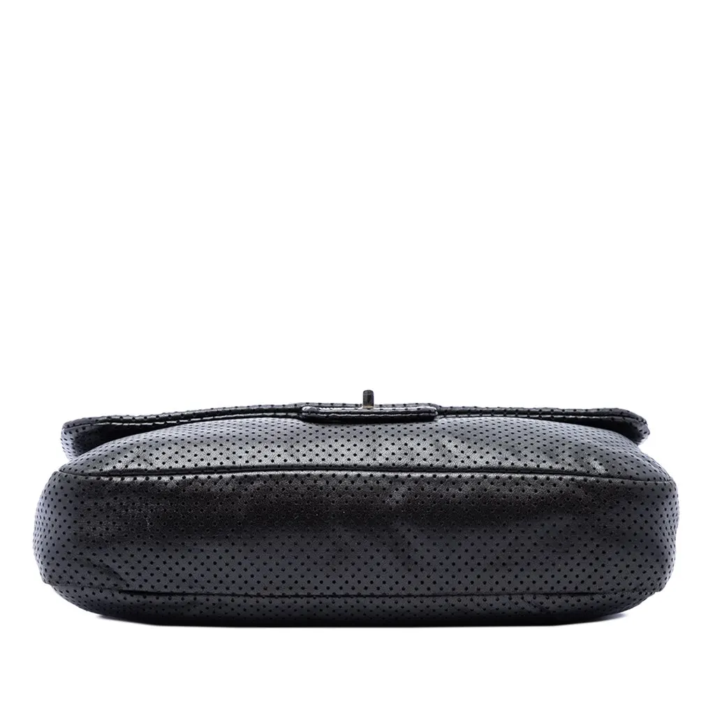 Chanel Medium Perforated Calfskin Reissue 2.55 Drill Flap Black Leather Very good - Inside View