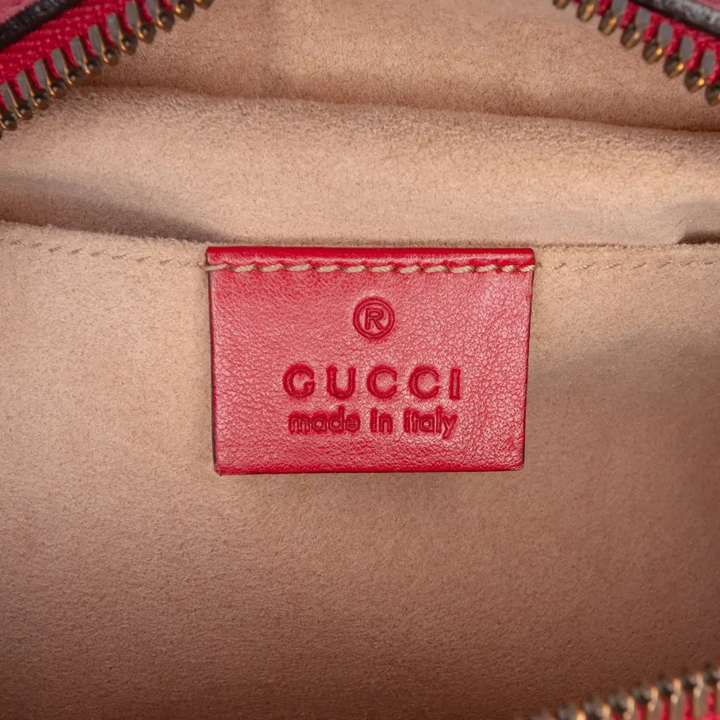 Gucci Small GG Marmont Matelasse Leather Crossbody Red Leather Very good - Box View