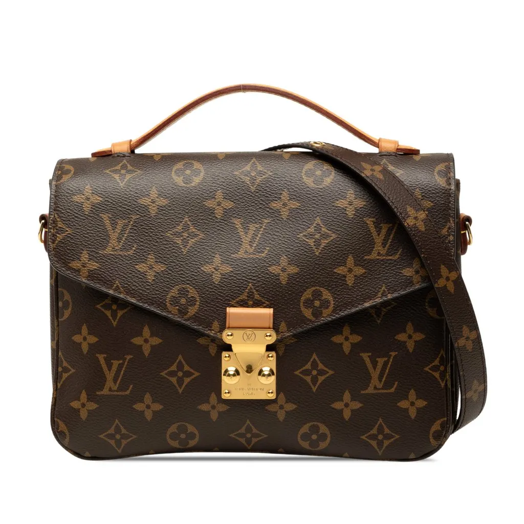 Louis Vuitton Monogram Pochette Metis Brown Good - Front View