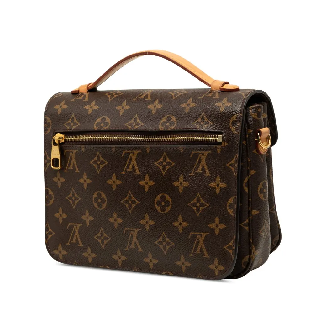 Louis Vuitton Monogram Pochette Metis Brown Good - Back View