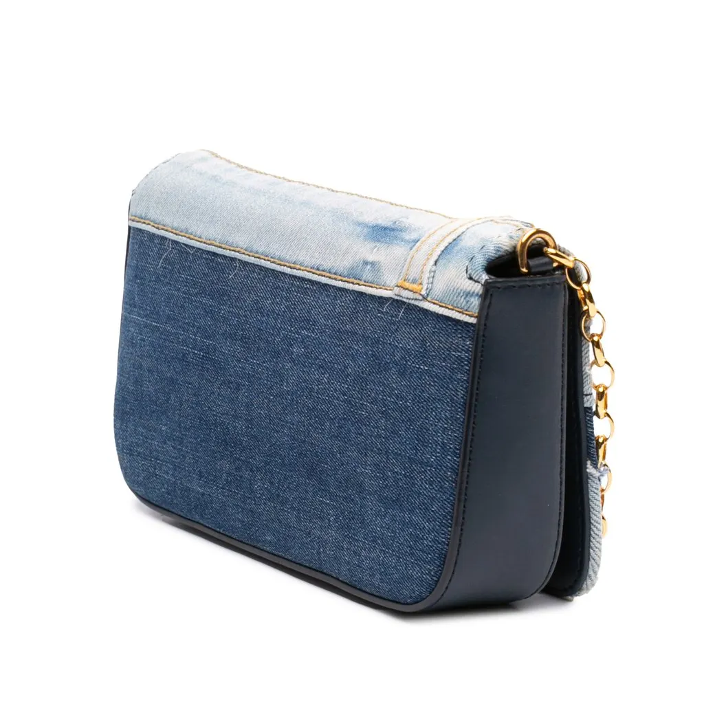 Dolce & Gabbana Denim DG Girls Crossbody Blue Very good - Back View