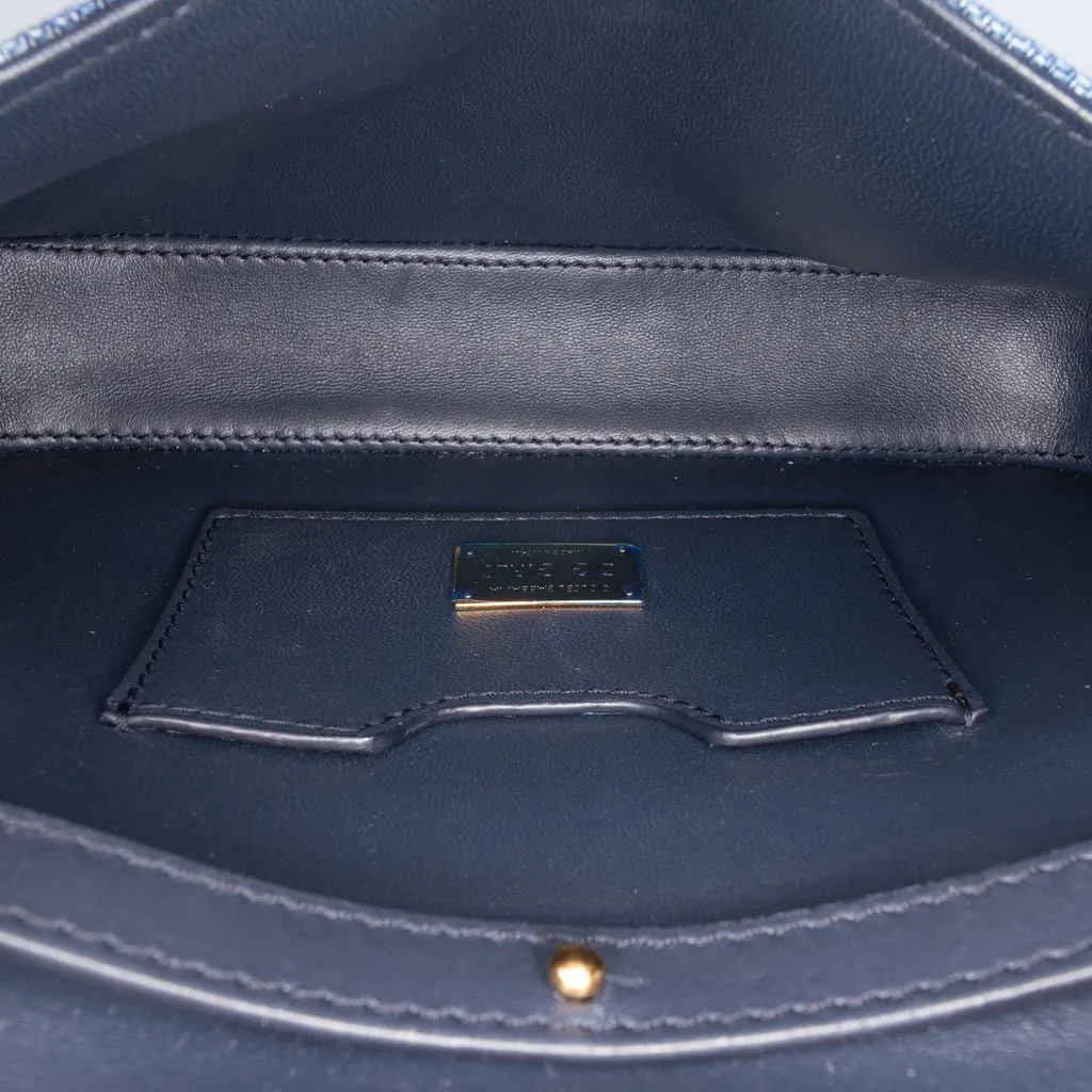 Dolce & Gabbana Denim DG Girls Crossbody Blue Very good - Model View