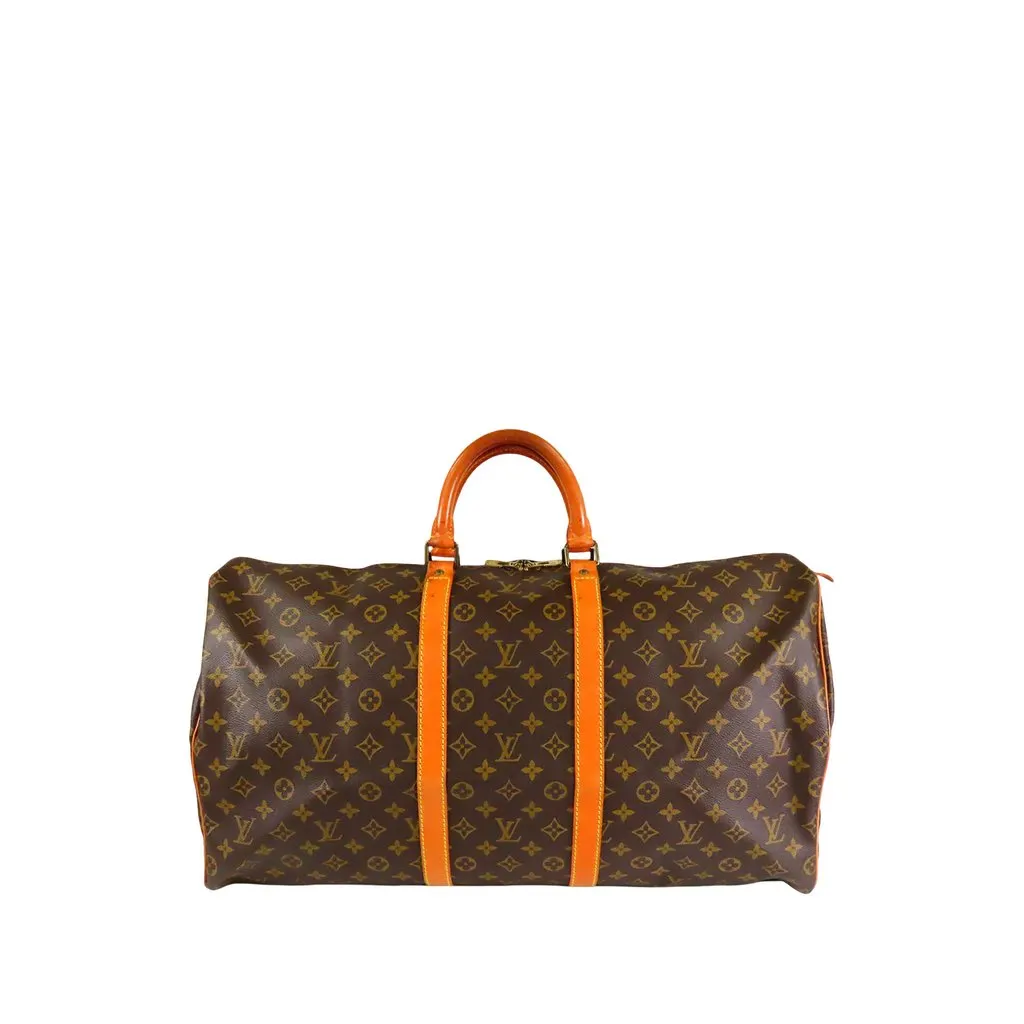 Louis Vuitton Monogram Keepall 55 Brown Very good - Front View