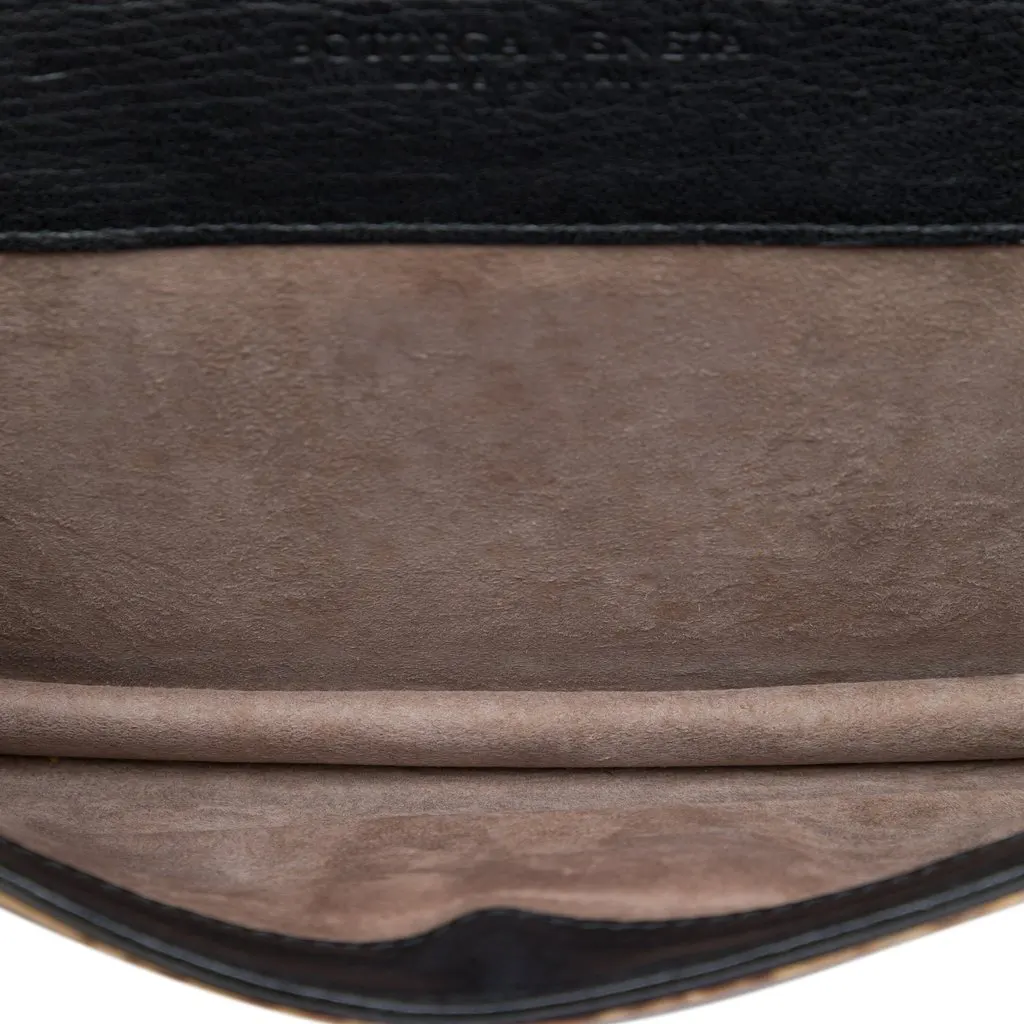 Bottega Veneta Leopard Printed Pony Hair Glass Shoulder Bag Brown Leather Very good - Model View