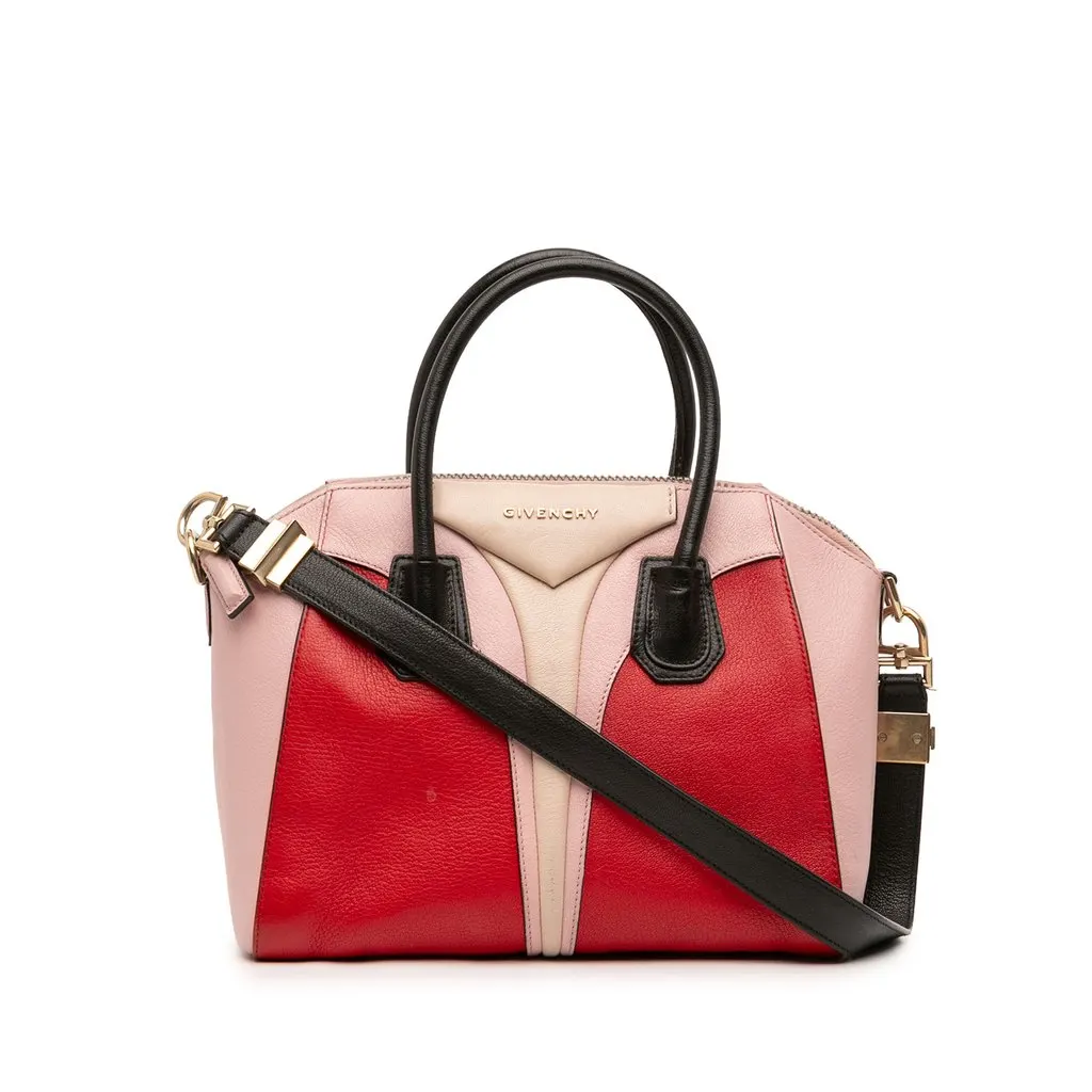 Givenchy Small Sugar Goatskin Antigona Architect Satchel Pink Leather Very good - Front View