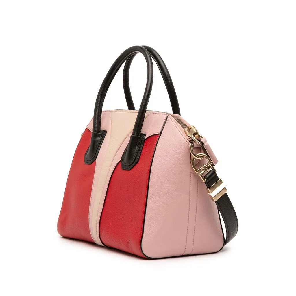 Givenchy Small Sugar Goatskin Antigona Architect Satchel Pink Leather Very good - Back View