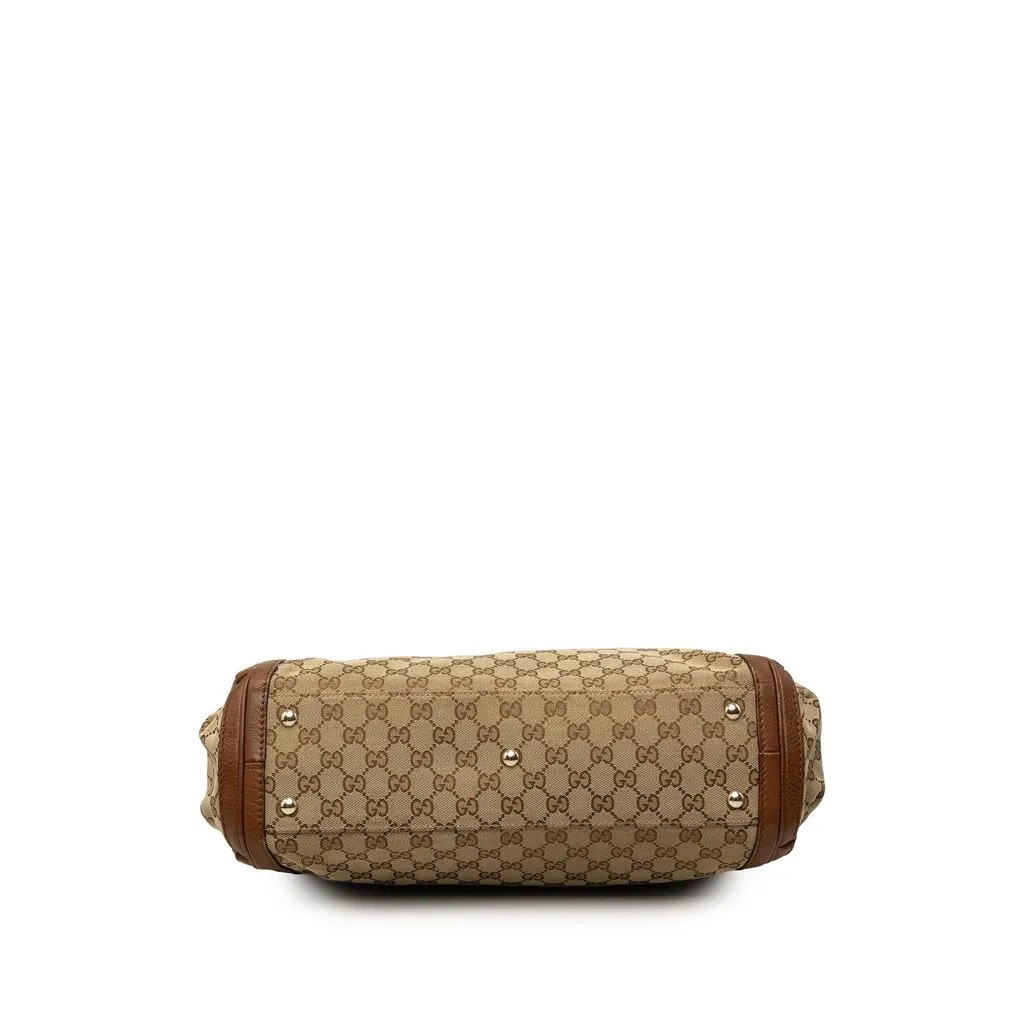 Gucci GG Canvas Bella Convertible Tote Beige Canvas Good - Inside View